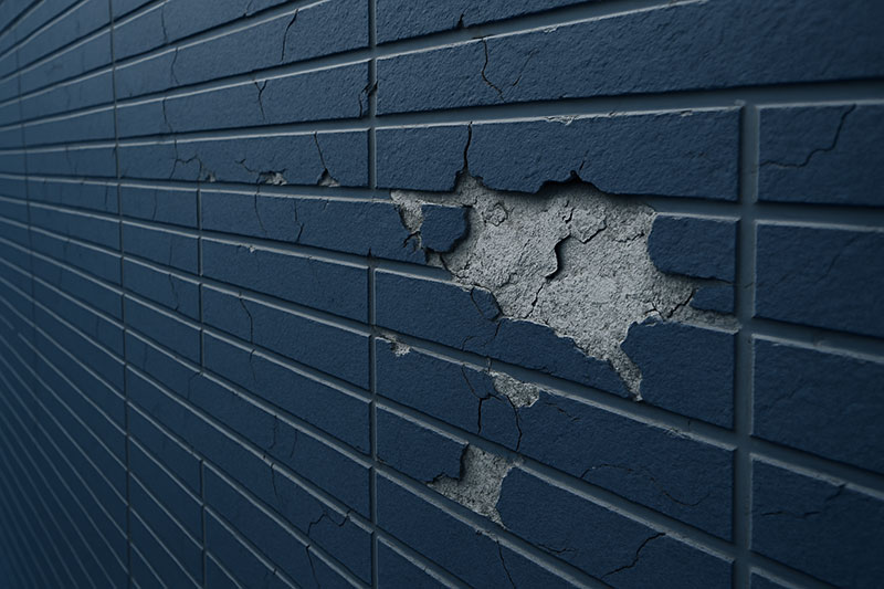 割れる外壁